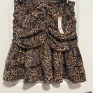 BCBGeneration Black and Tan Mini Skirt